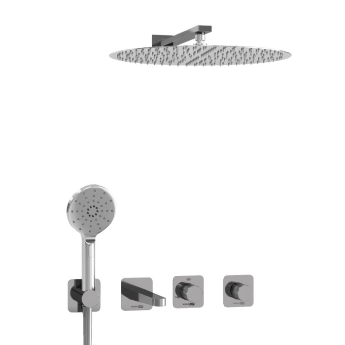 Встраиваемый комплект для ванны с верхней душевой насадкой, лейкой Mosel 4600 WasserKRAFT арт. A4651.294.295.090.117.271.087.127