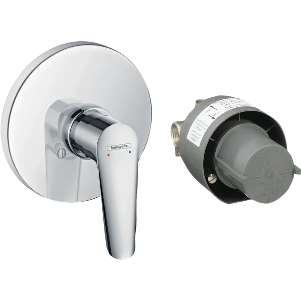 Смеситель для душа E скрытого монтажа, в комплекте с монтажной частью, Hansgrohe Logis E, хром арт. 71608000