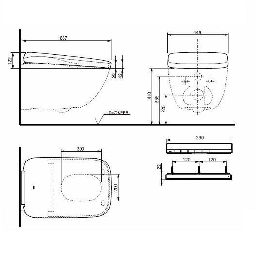 Унитаз подвесной, Neorest TOTO, CW928PZY цвет: белый