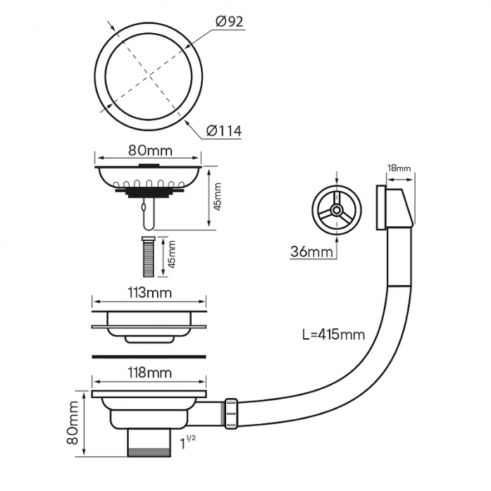 Перелив прямоугольный с логотипом, брашированное золото  Paulmark  - PM22-BG