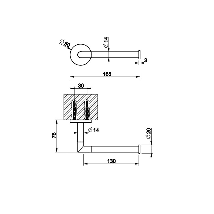Настенный держатель для туалетной бумаги. Вертикальная/горизонтальная установка, Gessi Anello, хром арт. 63755#031