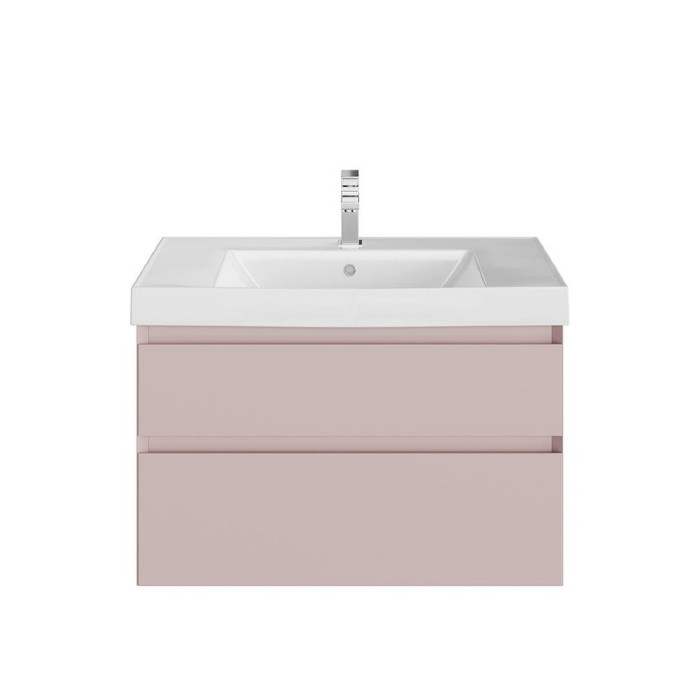 Тумба подвесная с ящиками 80см, Cubo Kerama Marazzi, розовый - CUB.80.2\MAL