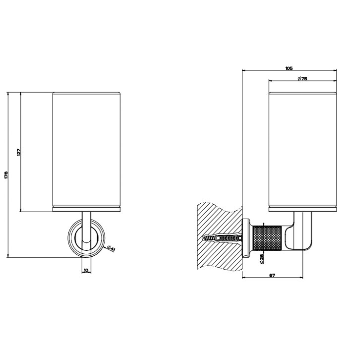 Стакан для зубных щеток, подвесной, Gessi Inciso, золото/белый арт. 58507#246