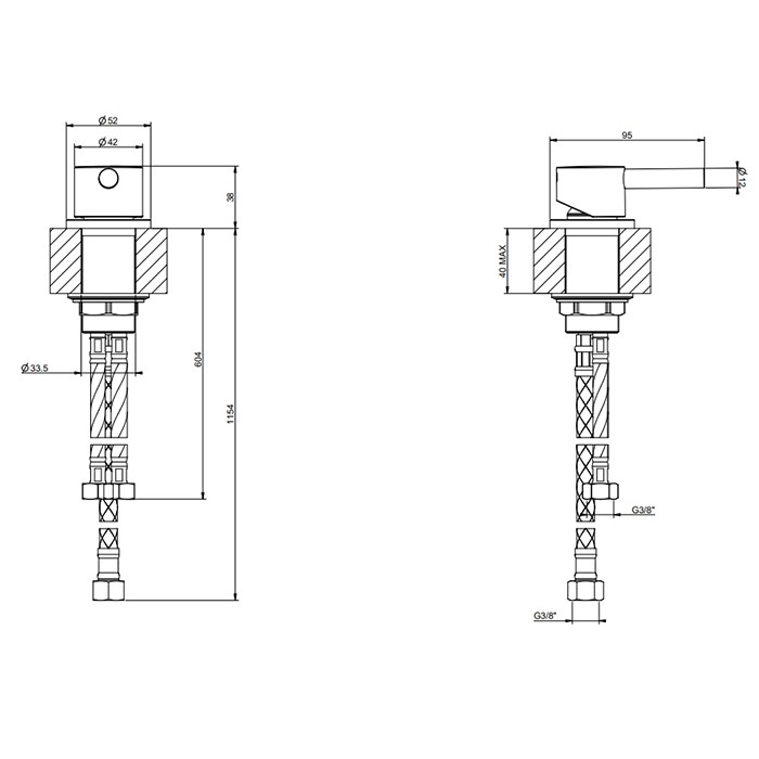 Рычаг удаленного управления, Gessi Emporio Via tortona, хром арт. 18700#031