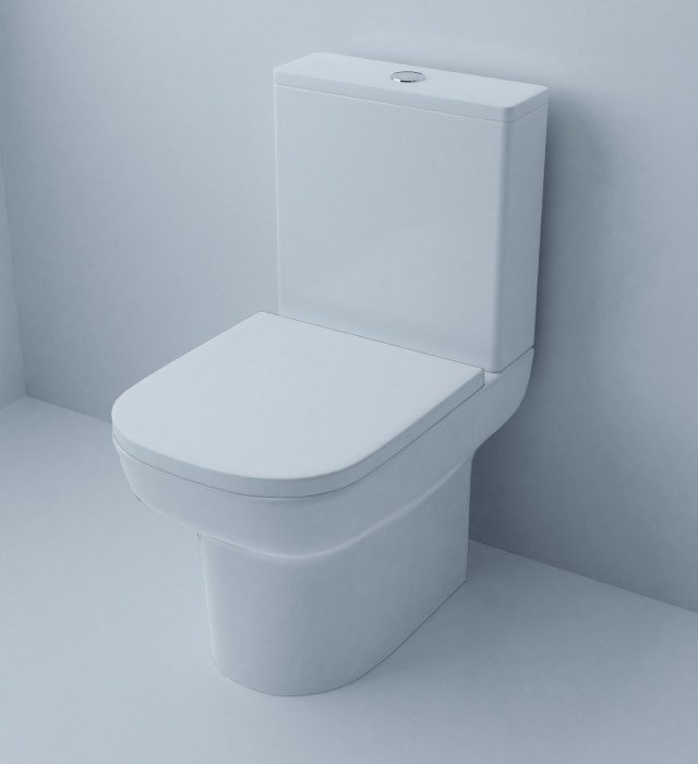 Унитаз-компакт 620х405х805 напольный, безободковый, с сиденьем микролифт, Azario Alba арт. AZ-8323