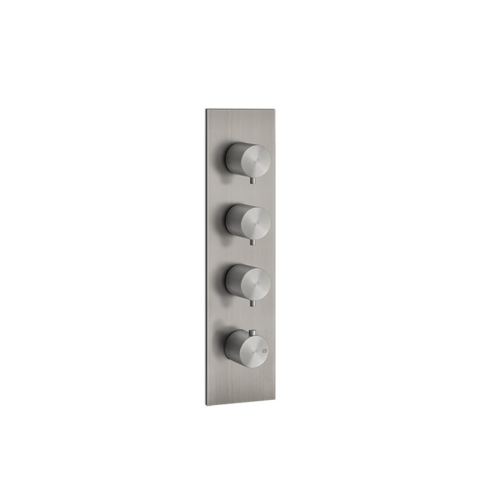 Встраиваемый термостатический смеситель на 3 источника, резьба 3/4", Gessi 316, steel brushed арт. 54516#239