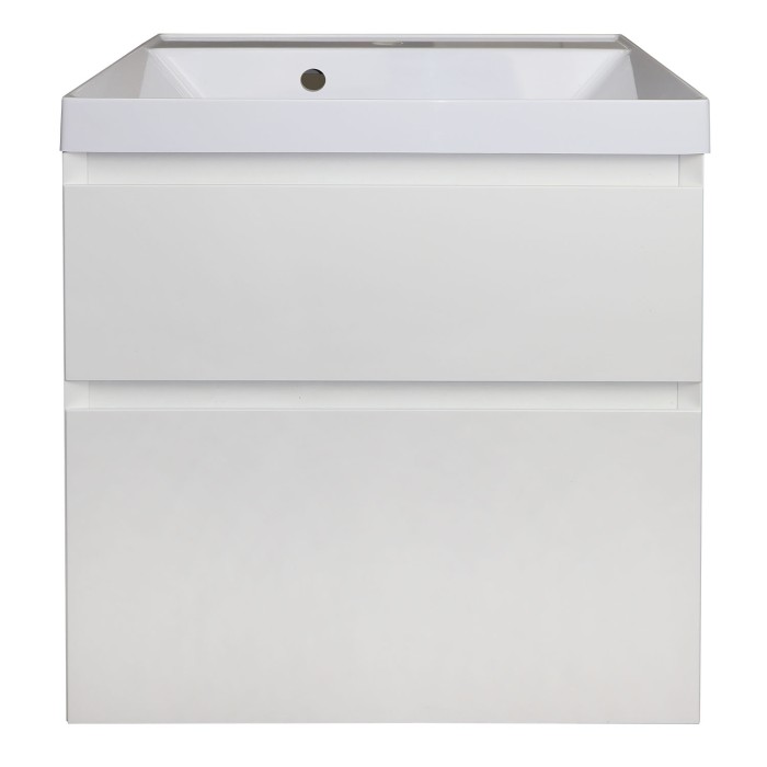 Тумба 60 600х450х660 подвесная, с раковиной Slim 60, белый матовый, Azario Velluto - CS00088601