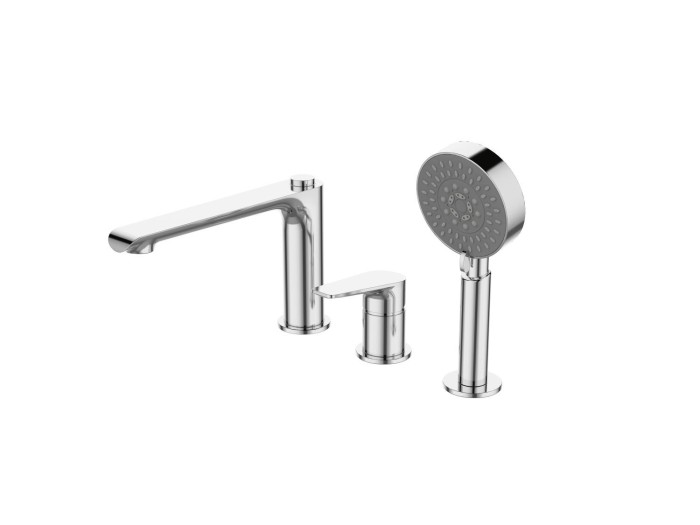 Смеситель на борт ванны BelBagno, глянцевый хром, ANCONA, однорычажный арт. ANCONA-BVD3-CRM