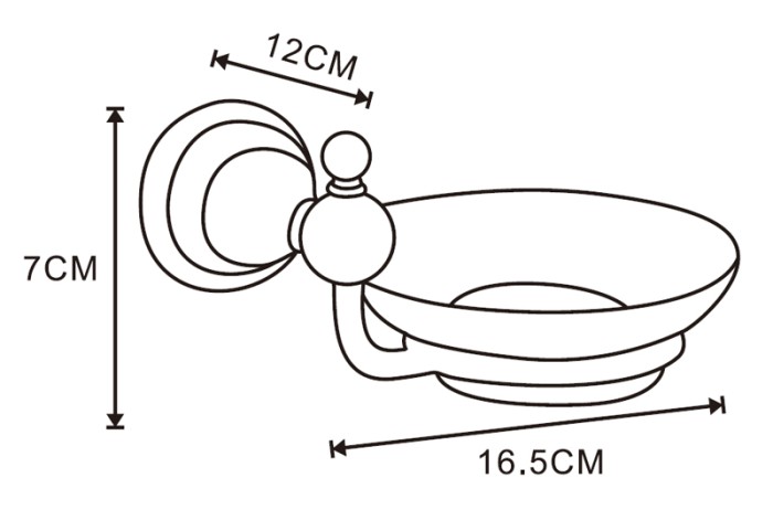 Мыльница керамическая, золото, Azario Elvia - AZ-91108G