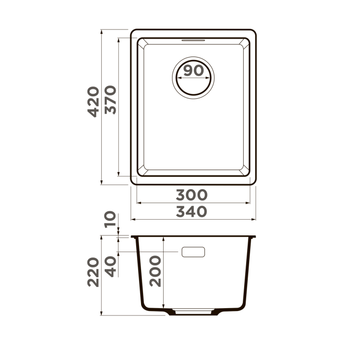Кухонная мойка Omoikiri Kata 34-U-CA Artgranit, цвет карамель арт. 4993378
