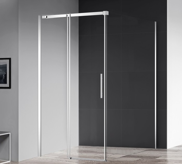 Душевой уголок 100x195 BelBagno, глянцевый хром, Acqua арт. ACQUA-A-1-100-C-Cr