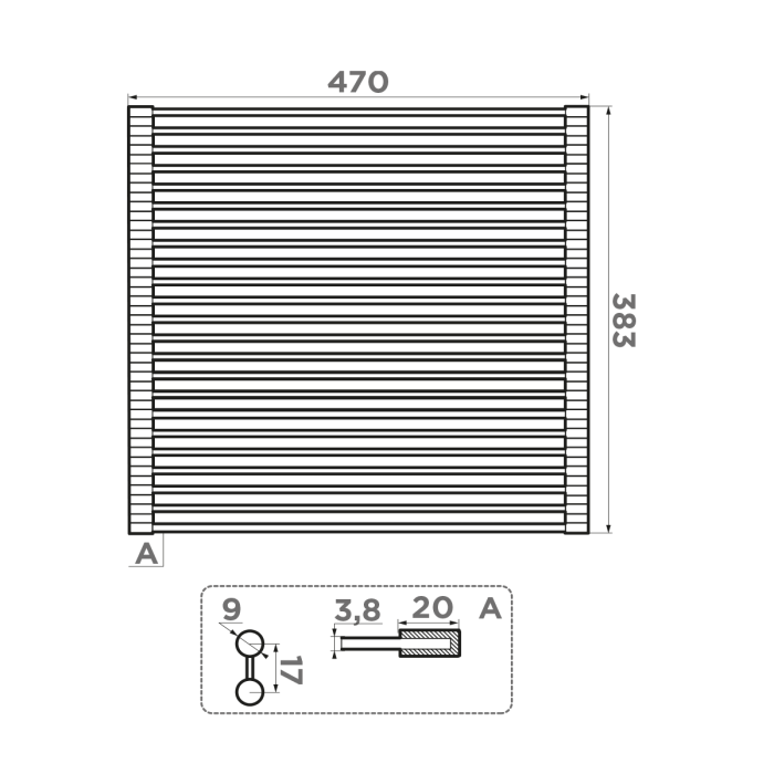 Ролл-мат Omoikiri ROLL-03-IN, 4997005 цвет: нержавеющая сталь