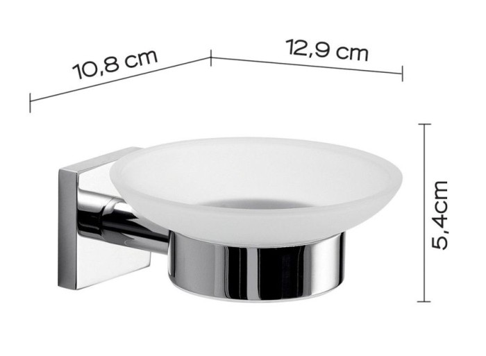Настенная стеклянная мыльница Fuji Gedy, FJ11(13) цвет: хром