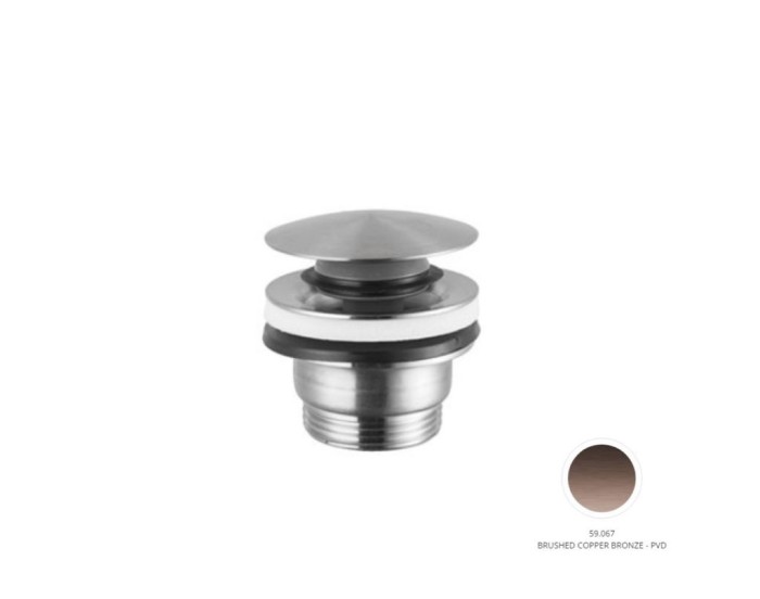 Донный клапан Newform clic-clac, цвет PVD Brushed copper bronze арт. 24686.59.067