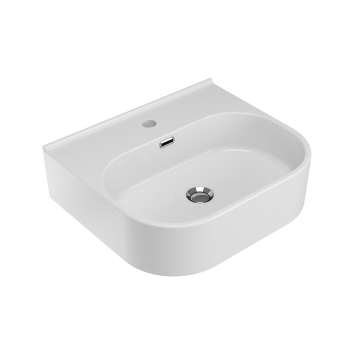 Раковина 50х43хh14 см, с 1 отв. подвесная, накладная, Olympia ceramica Synthesis eco, белый глянцевый арт. SYN4350101