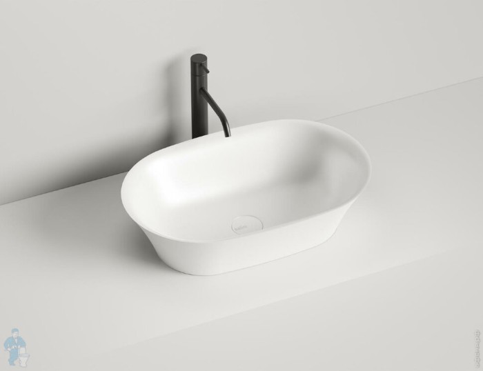 Раковина накладная 60x39, глянцевая, Salini MONA арт. 110811GRF