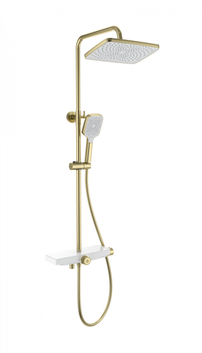 Душевая система с термостатом, Wonzon &amp; Woghand, WW-B3098-A-BG цвет: золото