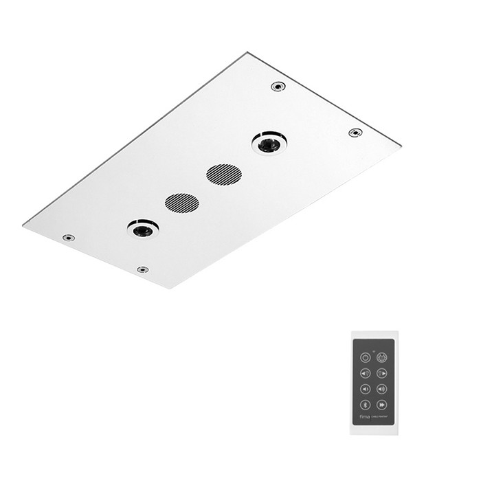 Fima Carlo Frattini Верхний модуль Modular 350х200 мм., встраиваемый в потолок, Bluetooth, LED подсветка-хромотерапия с 8 цветами, Wellness, F2820CR цвет: хром