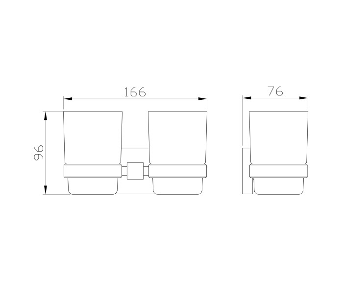 Два стакана для зубных щеток с держателем, Wonzon & Woghand Polo, WW-8928-DG цвет: золото