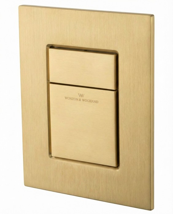 Кнопка смыва для инсталляции пневматическая, Wonzon & Woghand, WW-IB256-BG цвет: золото