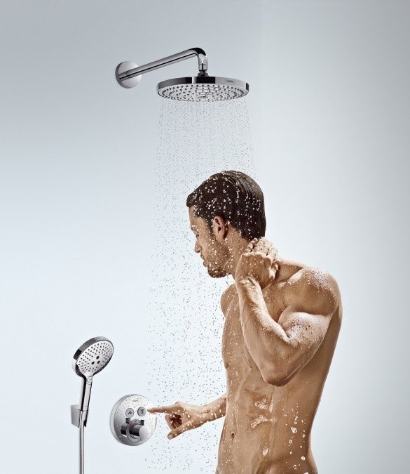 Верхний душ с настенным кронштейном Raindance Select S Hansgrohe, хром арт. 26470000
