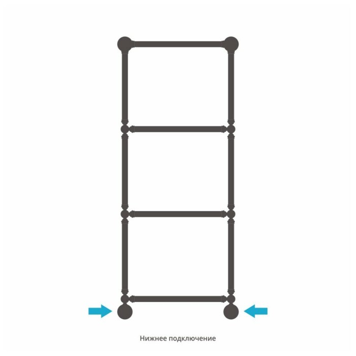 Сунержа Водяной полотенцесушитель 1260x500, Ренессанс, 032-0280-1250 цвет: матовое золото