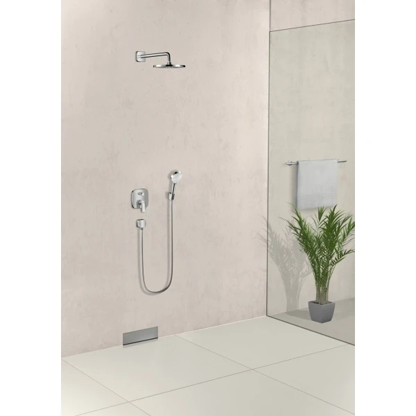 Душевой кронштейн настенный 389 мм Hansgrohe, хром арт. 27446000
