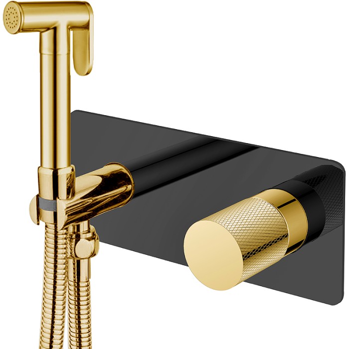 Гигиенический душ со смесителем, Black touch gold, Stick Boheme 127-BG.2