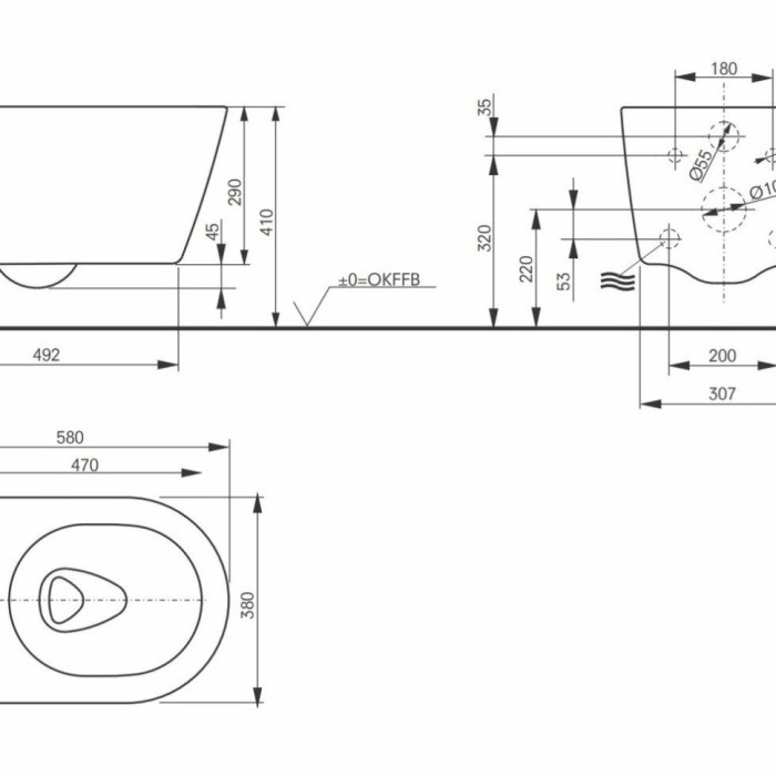 Унитаз подвесной 38x58x33.5см, RP TOTO, CW542EY цвет: белый