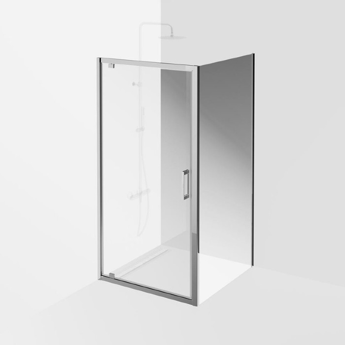 Душевая дверь распашная 100х195, Vetro Kerama Marazzi, хром - VE.100.PD.CR