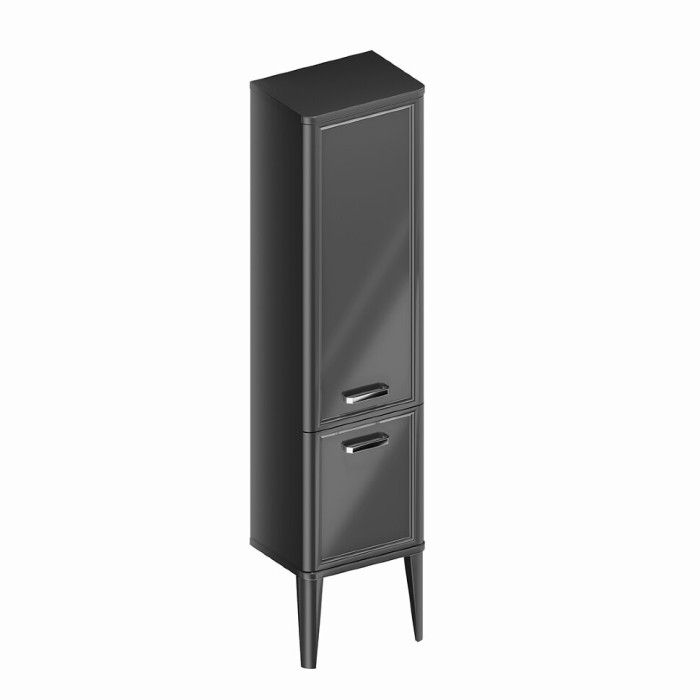Пенал напольный, подвесной 150см, Pompei Kerama Marazzi, черный - PO.N.150\BLK