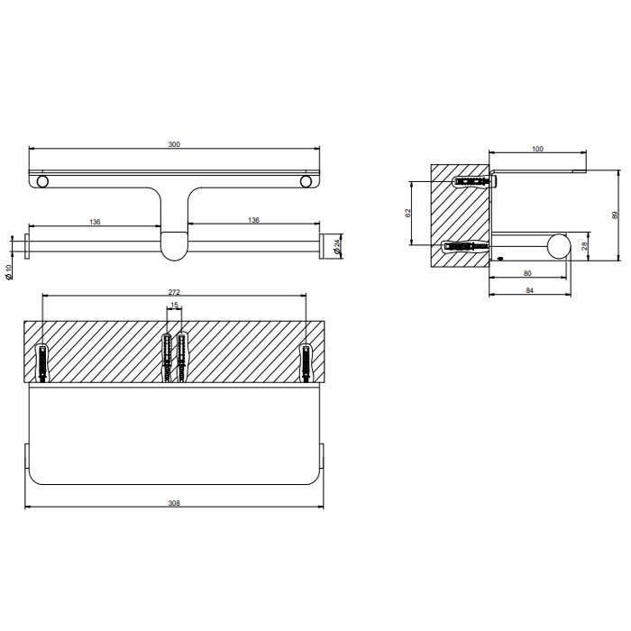 Держатель туалетной бумаги, двойной, Gessi Rilievo, хром арт. 59450#031