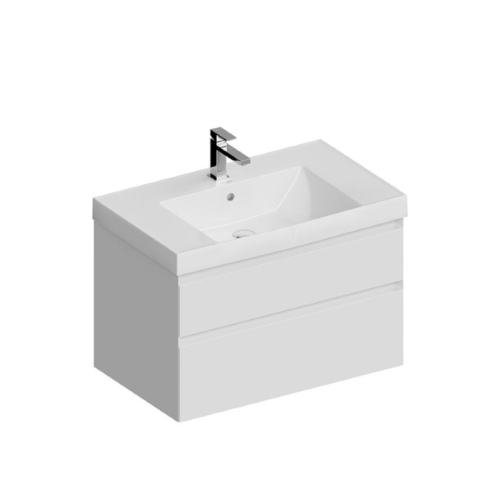 Тумба подвесная с ящиками 80см, Cubo Kerama Marazzi, белый - CUB.80.2\WHT.M