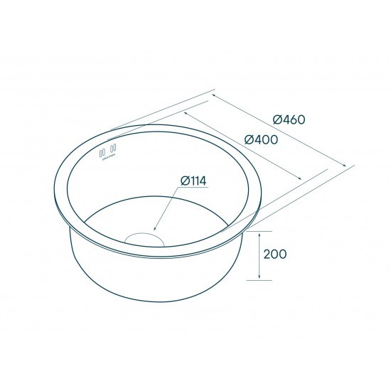 Мойка для кухни нержавеющая D460мм Paulmark WERRA, брашированная нерж. сталь - PM404646-BS