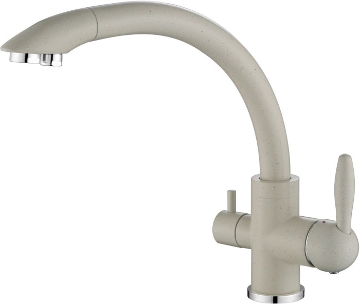 Смеситель для кухни  Paulmark ESSEN, белый, две воды - Es213001-331