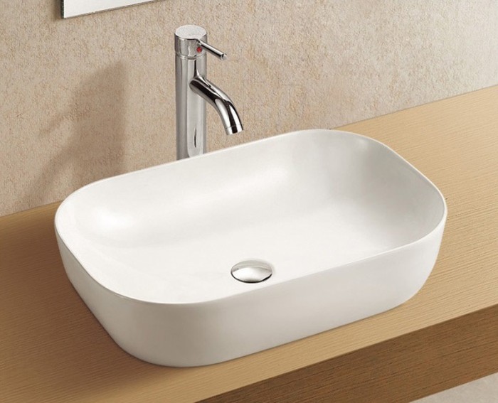 Раковина 600х400х145 накладная, белая, Azario - AZ-2143P