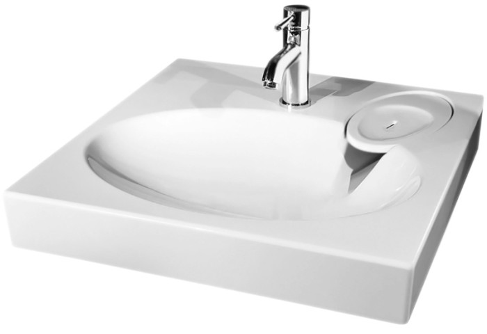 Раковина подвесная Elegance 592х59290 литьевой мрамор, белая, Azario Elegance - CS00078300