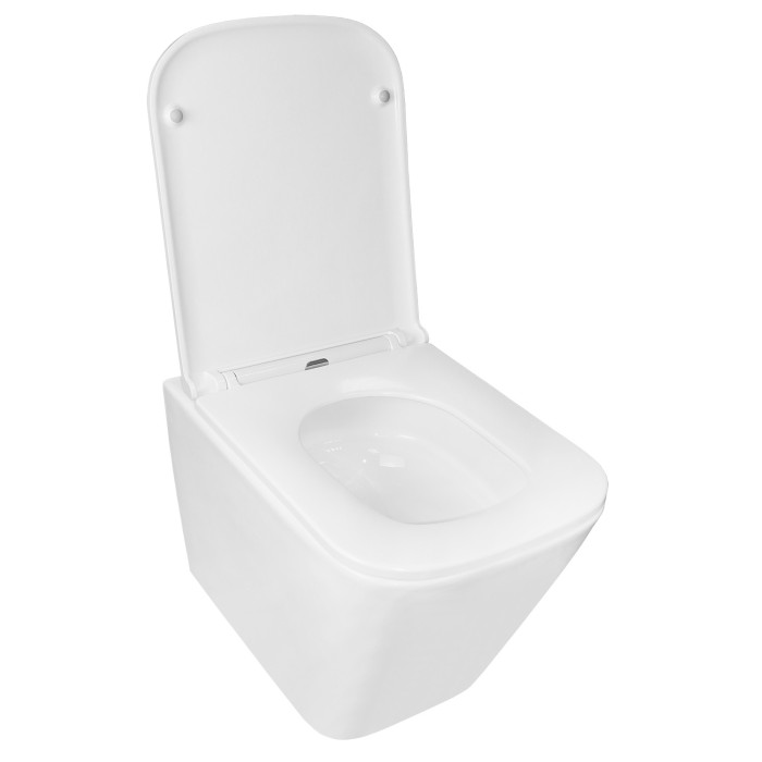 Подвесной унитаз 340х490х350 безободковый, слив "торнадо", в комплекте с сидением микролифт, Azario Vetro арт. AZ-0052-UQ3