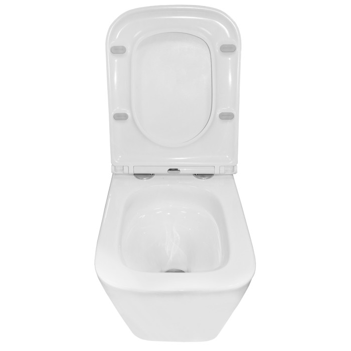 Подвесной унитаз 340х490х350 безободковый, слив "торнадо", в комплекте с сидением микролифт, Azario Vetro арт. AZ-0052-UQ3