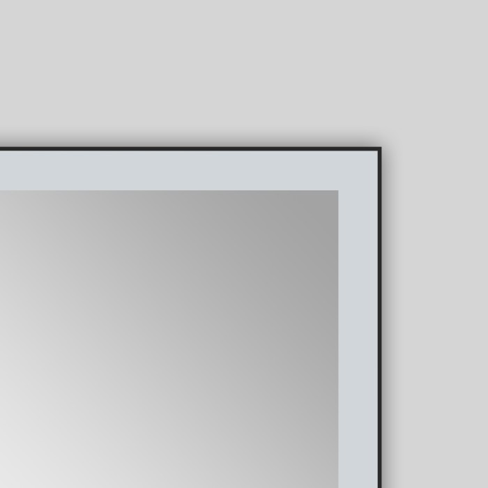 Зеркало 1000х700 сенсорный выключатель с функцией диммера, в алюминиевом корпусе черного цвета, Azario Viva - AZ-Z-059CS