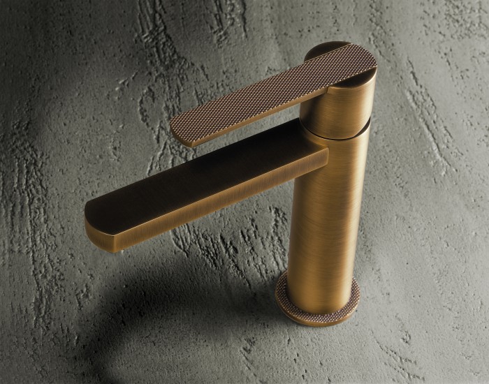 Смеситель для раковины однорычажный, без донного клапан, Giulini Surf deluxe, бронза матовая арт. 5805/SCDLBROP