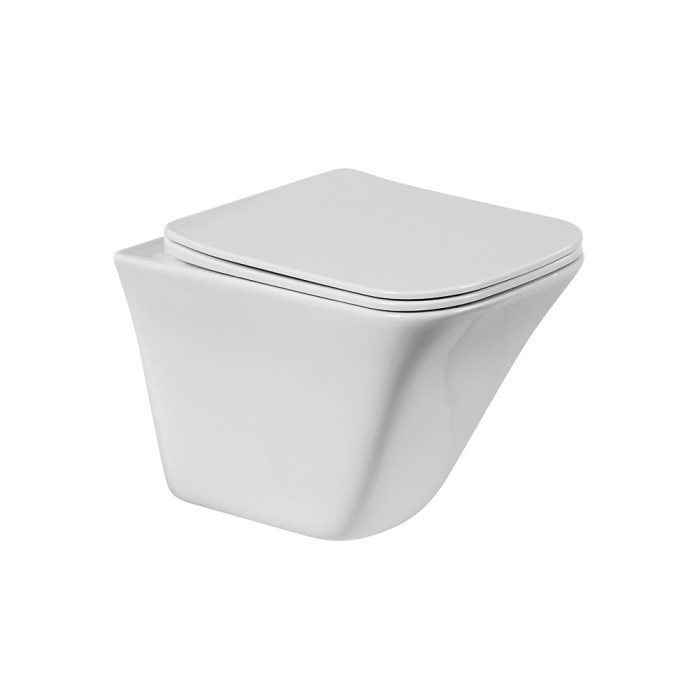 Подвесной унитаз, безободковый, BelBagno, белый глянцевый, MARMI арт. BB052CHR/BB052SC