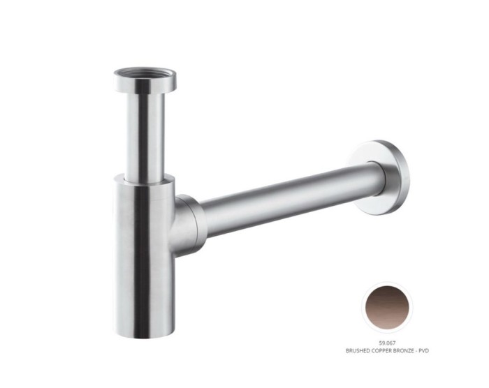 Сифон для раковины Newform цвет PVD Brushed copper bronze арт. 244X.59.067
