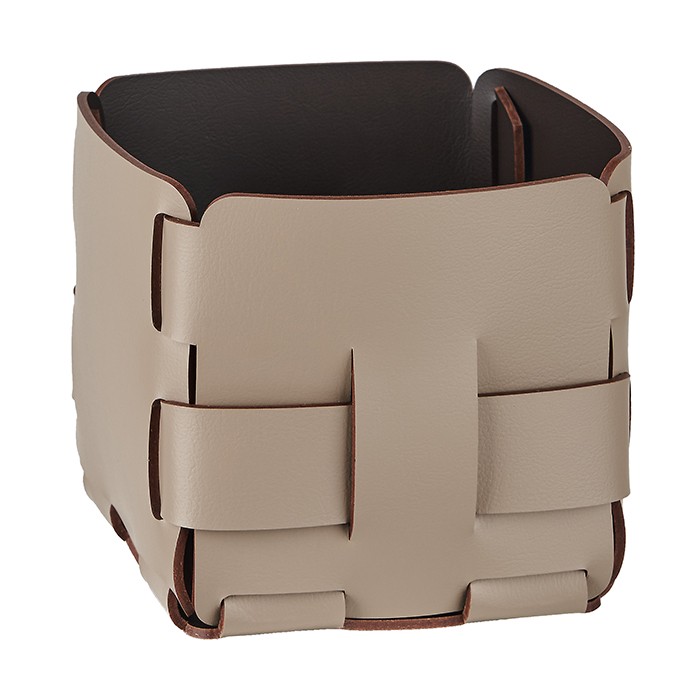 Корзинка ADJ Mini Bottega 12x12xH13 см, цвет капучино/шоколад арт. 1013.04/06