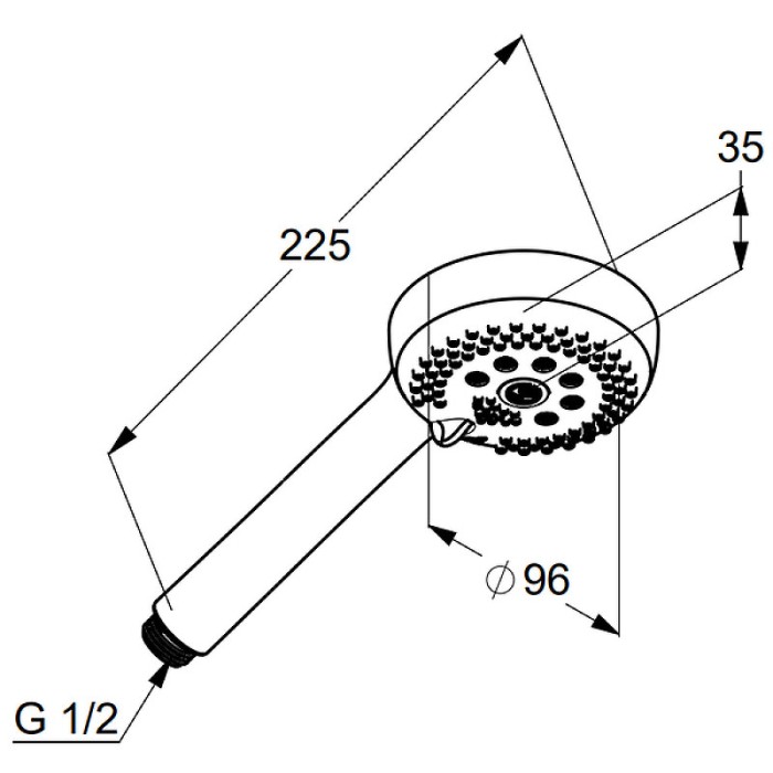 Душевая лейка 3s dn15, logo Kludi, хром - 6830005-00