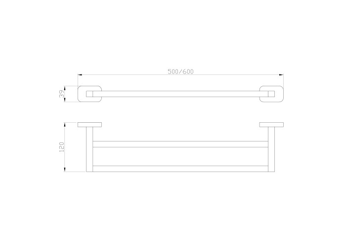 Полотенцедержатель двойной, Wonzon & Woghand Graffity, WW-9311 цвет: графит