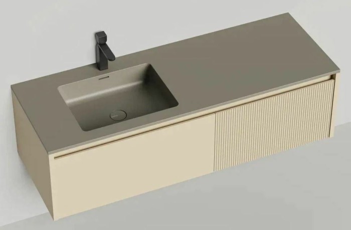 Подвесная тумба domino 1400, эмаль, под встраиваемую раковину, Salini арт. 27D114IN