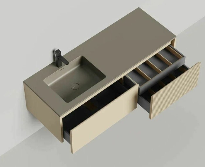 Подвесная тумба domino 1400, эмаль, под встраиваемую раковину, Salini арт. 27D114IN