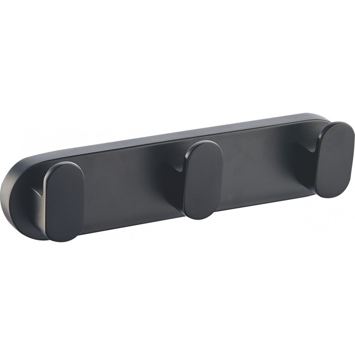 Вешалка с 3 крючками для ванной, Wonzon &amp; Woghand Carbon, WW-7735 цвет: черный