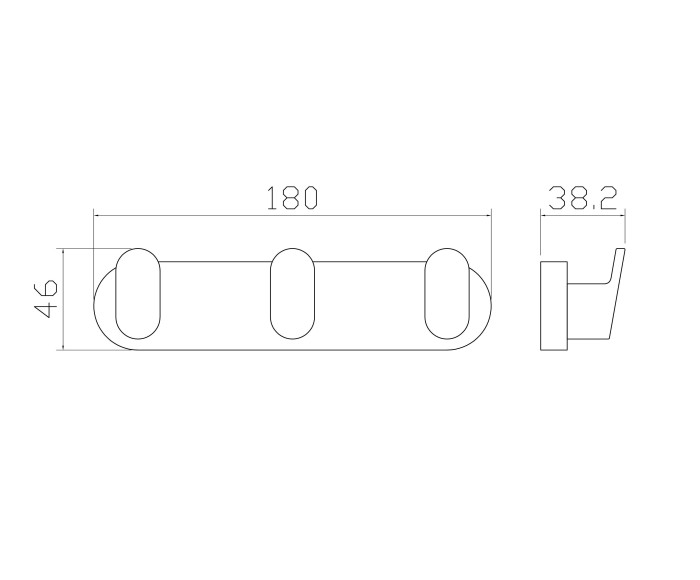 Вешалка с 3 крючками для ванной, Wonzon & Woghand Carbon, WW-7735 цвет: черный